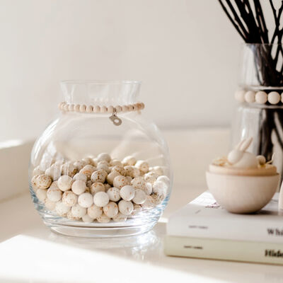 Aarikka Kupla maljakko iso ø 20 cm meripihka